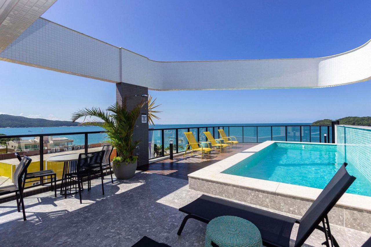 Aion Suites 205 - Lindo Apartamento Com Vista Para O Mar, A 60M Da Praia De Bombinhas, Com Piscina E Academia No Rooftop. Kültér fotó