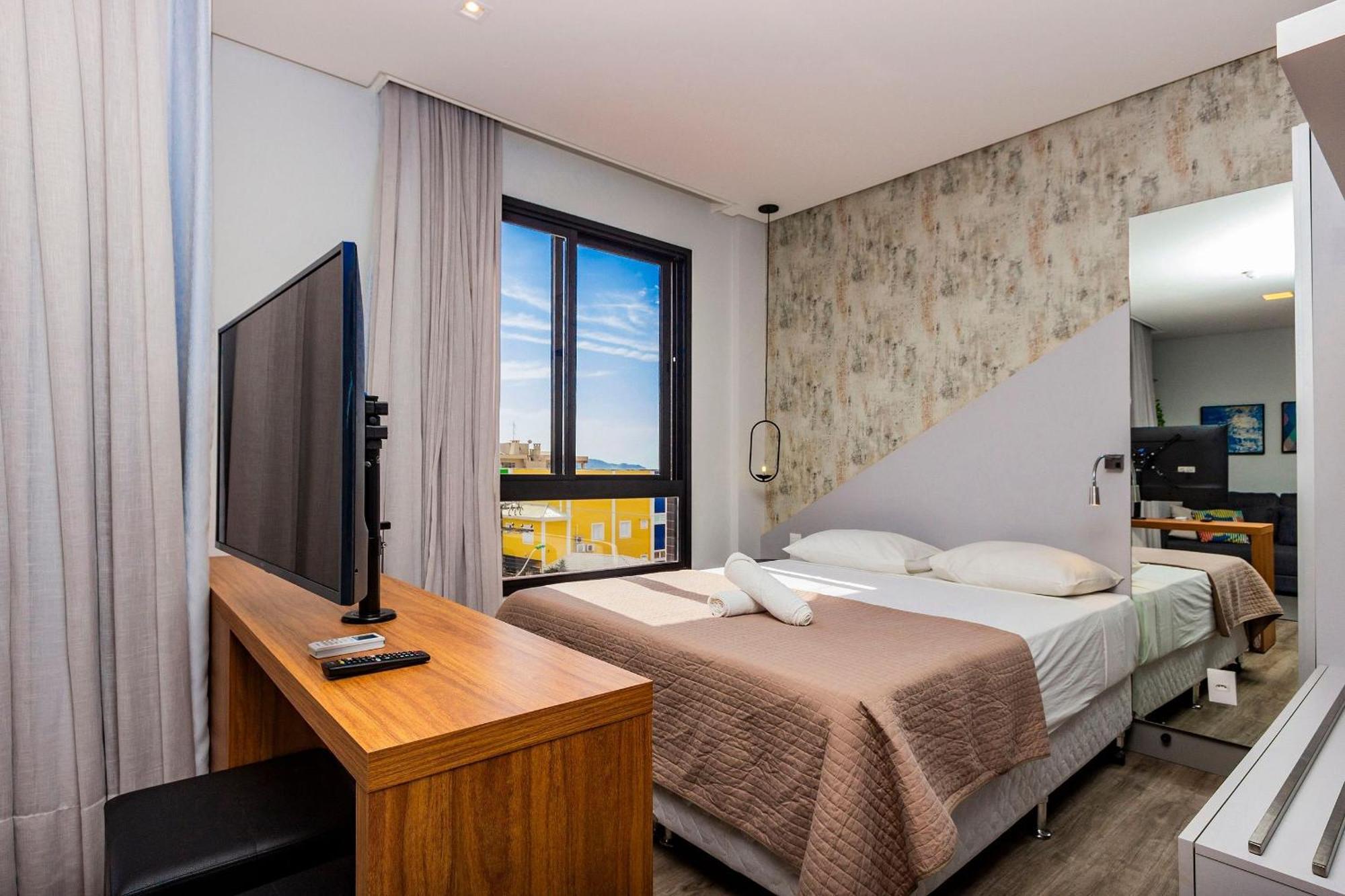 Aion Suites 205 - Lindo Apartamento Com Vista Para O Mar, A 60M Da Praia De Bombinhas, Com Piscina E Academia No Rooftop. Kültér fotó